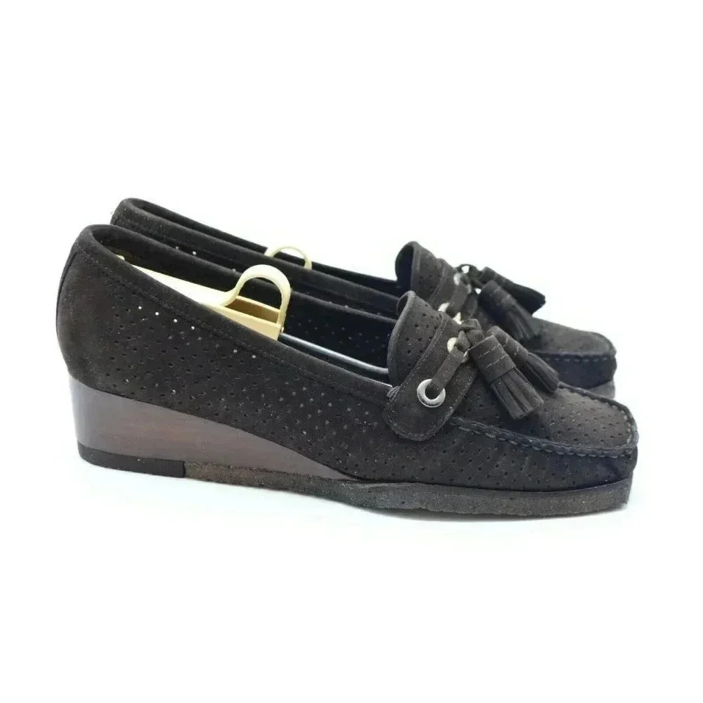 Stuart Weitzman Women's 7 M Loafers Brown Suede